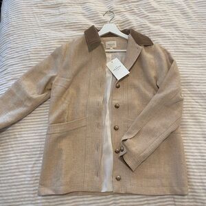 sezane will jacket in mottled ecru — new with tags 🧥🤎